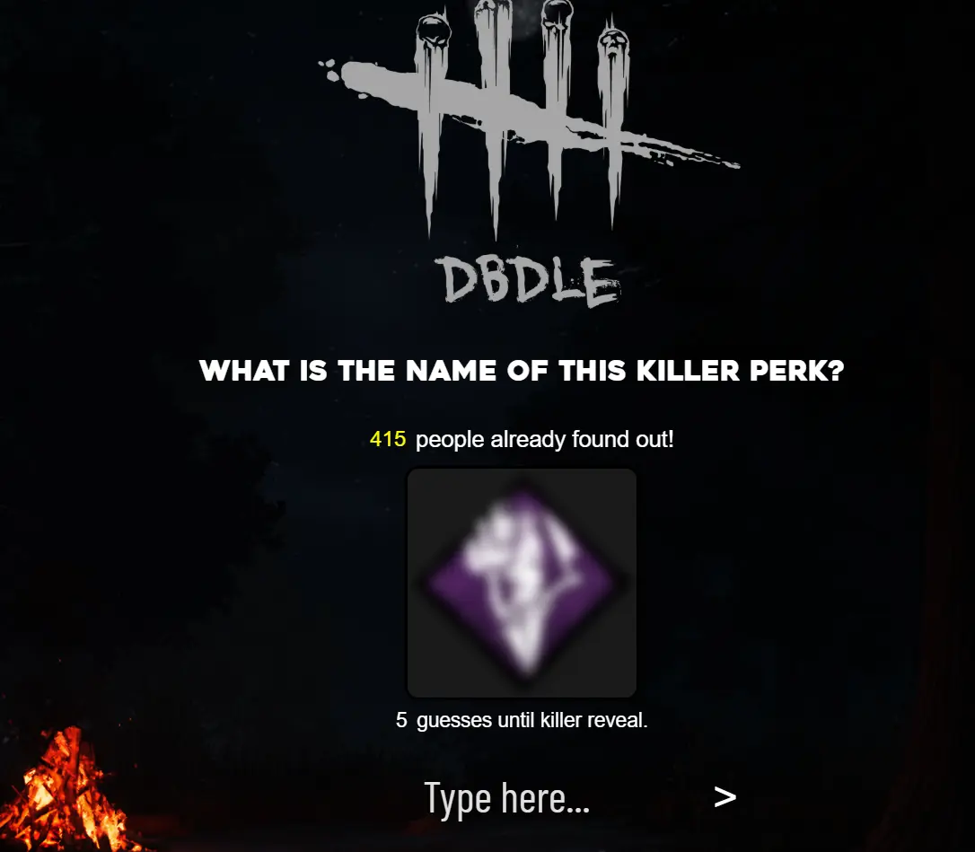 Dbdle Game Screenshot